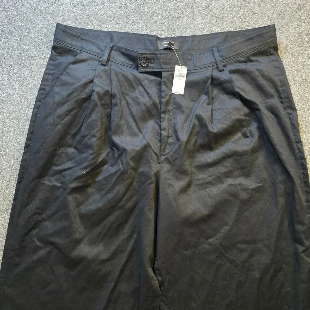 Banana Republic Pants Womens Size 20 Black Linen Blend Wide Leg Pleated Capsule